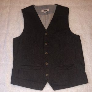 Mens dark brown vest size L